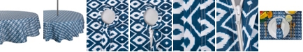 Design Imports Ikat Outdoor Tablecloth with Zipper 60" Round